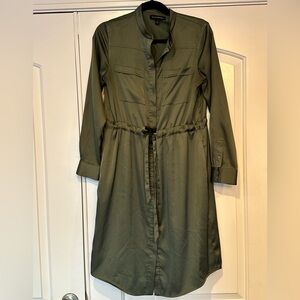 Banana Republic Long Sleeve Olive Dress